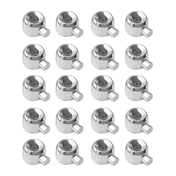 20 Pack Stopper Spacer Bead Finishing Clasps Positioning Clasp Stainless Steel Crimp End Beads for Jewelry Makers