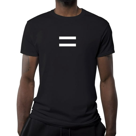 T-Shirt Equality - 100% Coton, Unisexe, Élégant - Noir Design Blanc Élégant et Expressif