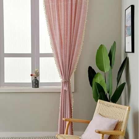 

Yazoeiaing Voile Curtains for Windows Net Curtains Light Filtering Blackout Curtains Thermal Insulated Bedroom Vermicelli Hook up 150x45cm Q6T-1503