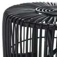 thumbnail image 3 of Safavieh Jabez Contemporary Rattan Rround End Table, Black, 3 of 7