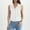 White, variant on CaiJunJia Womens Lapel Tank Tops Summer Lightweight Cotton Sleeveless Button Down Office Dressy Shirt