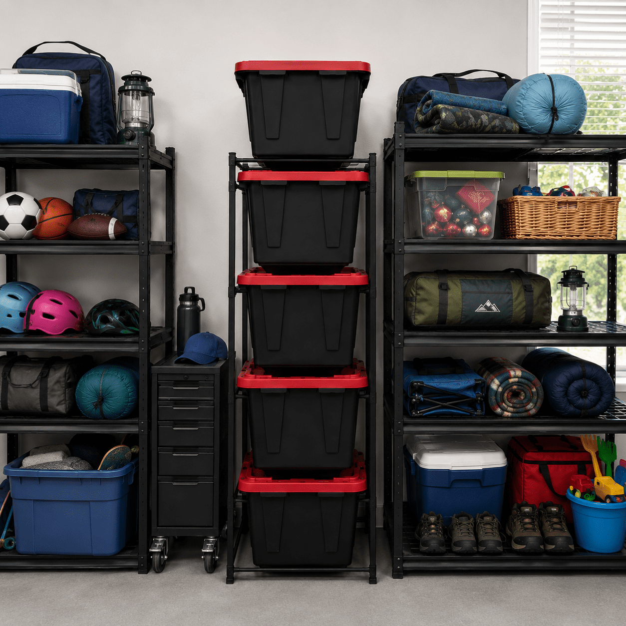 Hyper Tough 5-Tier Tote Tower, Black