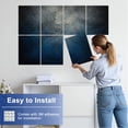 thumbnail image 5 of Rustic Farmhouse 8 Pack Art Acoustic Panels Sound Absorbing abstract grunge dark blue texture black white Decorative Soundproof Wall Panels Self Adhesive for Nursery Game Room Bedroom 48"x32", 5 of 7