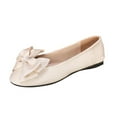 thumbnail image 2 of Miluxas Women's Pointed Toe Bowknot Ballet Flats Comfortable Slip-On Dressy Casual Bowtie Flat Shoes Loafers White 9.5(43), 2 of 9