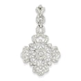thumbnail image 1 of 14k White Gold Diamond Filigree Pendant XP3033AA (41mm x 23mm), 1 of 2