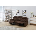 thumbnail image 3 of Vanity Art Microfiber 3-Seat Recliner Loveseat for Small Living Room Home Dining Room Sofa Set, Brown, 3 of 3
