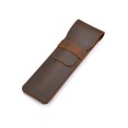 thumbnail image 1 of Personalized Retro Handmade Cowhide Pen Case Genuine Leather Pen Bag Pencil Case Multiple Colors Available Yellow Brown small, 1 of 4