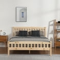 thumbnail image 2 of uhomepro Wood Full Bed Frame for Kids Adults, Platform Bed Frame with Headboard and Footboard, Modern Full Size Bed Frame with Wood Slats Support, Bedroom Furniture, No Box Spring Needed, Q17322, 2 of 11