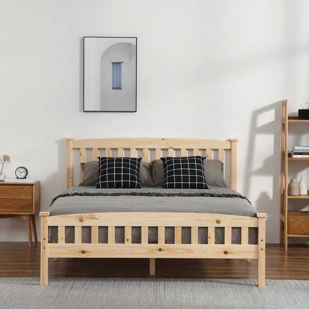 Wood Queen Bed Frame Size, Wood Queen Bed Frame With Headboard