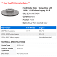 thumbnail image 2 of Front Brake Rotor - Compatible with 2006 - 2014 Subaru Legacy 3.0 R 2007 2008 2009 2010 2011 2012 2013, 2 of 2