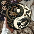 thumbnail image 5 of HELLOYOUNG  Yin Yang Chinese Dragon Metal Sign Black White Oriental Wall Art Decor for Home Office, 5 of 6