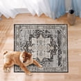 thumbnail image 4 of General 2x2 Washable Bathroom Area Rug, Non-Slip Vintage Oriental Low Pile Carpet, Soft Floor Mat for Entryway, Kitchen Sink, Laundry Room,Stain Resistant Home Decor Mat for Small Space 24x24 Black, 4 of 17