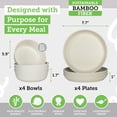 thumbnail image 3 of Juego de vajilla Grow Forward Bamboo Kids de 8 piezas Arctic, 3 of 9