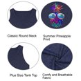 thumbnail image 4 of Jmters Women's Plus Size Summer Pineapple Sunglasses Tees Sleeveless Vacation T Shirt Tank Tops Hawaiian Graphic Printed, 4 of 4