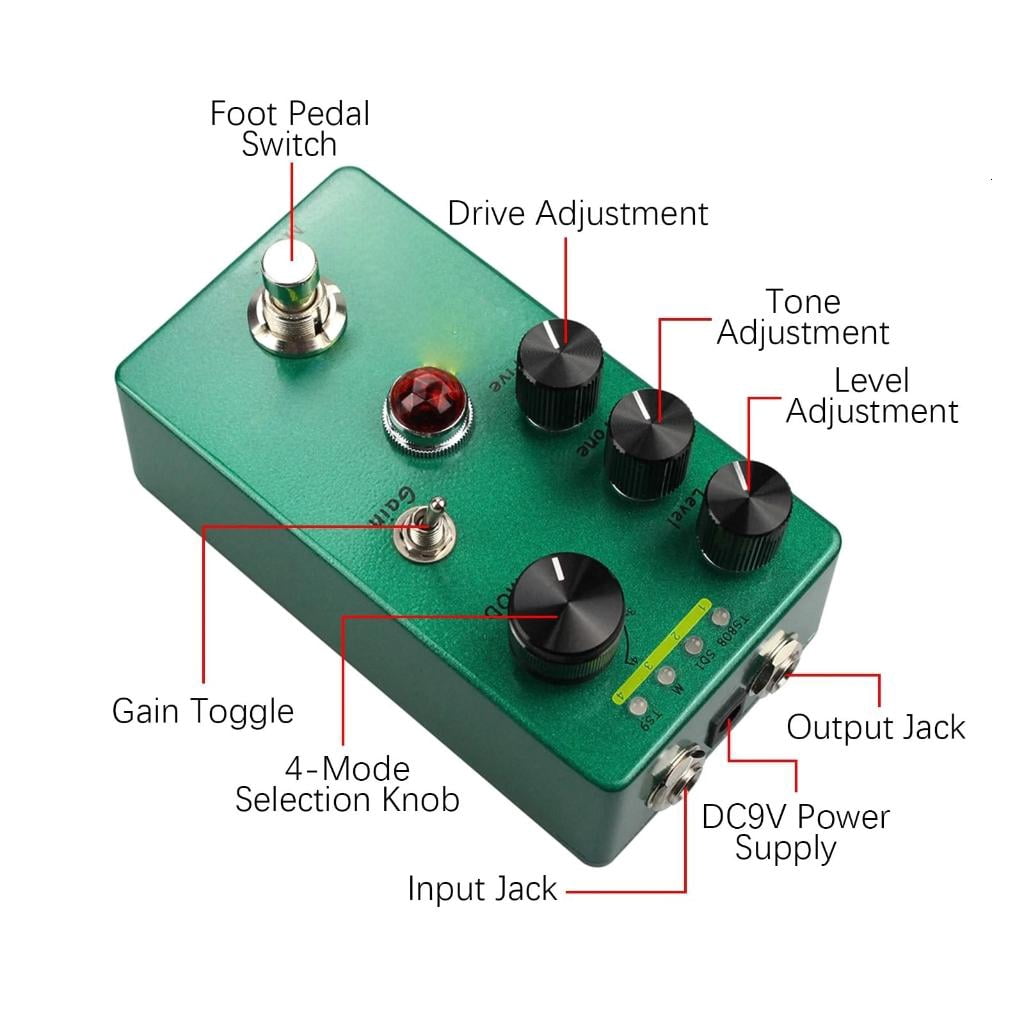 Metal Guitar Boosting Effect Pedal True Bypass Classical Sound Reproduction Tone/Drive Controller Guitar Accessories