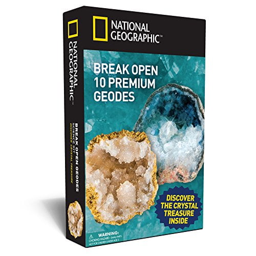 National Geographic NGGEO10 Break Open 10 Geodes Explore Crystals Science Kit for sale online 