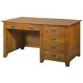 thumbnail image 4 of Mission Quarter Sawn Oak 5 Drawer Library Desk - Michael's Cherry, 4 of 4