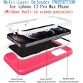 thumbnail image 2 of LAICAIW Defender Case for iPhone 13 Pro Max 6.7 Inch, [Military Grade] 3 in 1 Shockproof Rugged Protective, Heavy Duty Bumper Phone Cover Pink(Without Screen Protector), 2 of 6