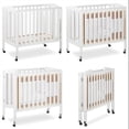 Dream On Me 3 in 1 Portable Folding Stationary Side Crib in White, Greenguard Gold Certified