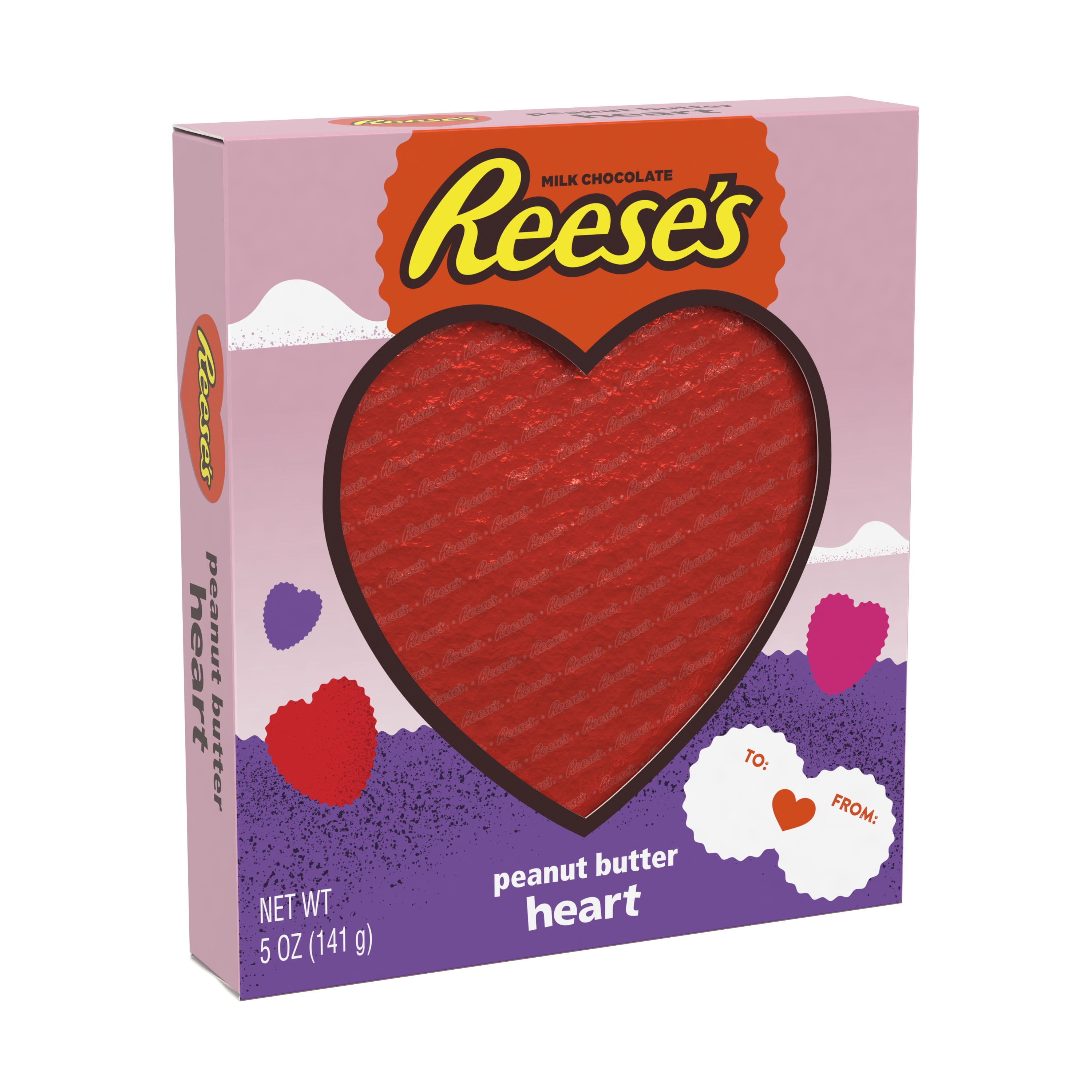 Hershey's Reese's Hearts Valentine's Milk Chocolate Peanut Butter, 5 Oz ...