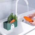thumbnail image 3 of CNKOO Kitchen Drying Rack Wall-mounting Multi Small Holes Foldable Retractable Store Stuff Draining Filter Cartoon Bathroom Storage Rack Food Strainer for Home, 3 of 8