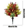thumbnail image 3 of Christmas Artificial Flowers Stake,Winter Artificial Tree Christmas Decoration With Red Berries For Outdoors Yard Lawn Pathway Porch Decor, 3 of 5