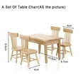 thumbnail image 4 of Wooden Table & Chair Kit  Miniature Dining Room Dollhouse Accessories  1/12 Scale, 4 of 9