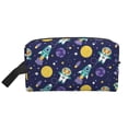 thumbnail image 2 of Uemuo Astronaut Corgi Pattern Portable Toiletry Bags with Handle, Waterproof travel Make up Bags for Women, Large Capacity Travel Cosmetic Bags, 2 of 9