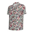 thumbnail image 2 of Rocae Daisies Flowers for Men's Short Sleeve Polo Shirt, Quick Drying Performance Moisture Wicking Sports Men's Golf Shirt Large, 2 of 9