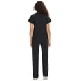 thumbnail image 2 of Conjunto de uniforme médico COZYFIT con cuello en V, blusa y pantalón negro talla M, 2 of 8