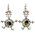 thumbnail image 1 of Recycled Tusker Bottle Cap Dancing Girl Earrings Creative Alternatives, 1 of 1