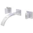 thumbnail image 1 of Novatto NBF-W02CH Dekker Two Handle Wall Mount Bathroom Faucet in Chrome, 1 of 11