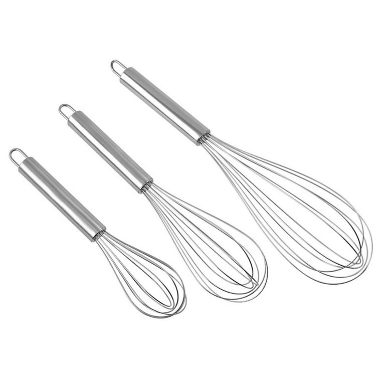 Rada Cutlery Wire Whisk Stainless Steel Kitchen Whisk with Black Stainless Steel Resin Handle