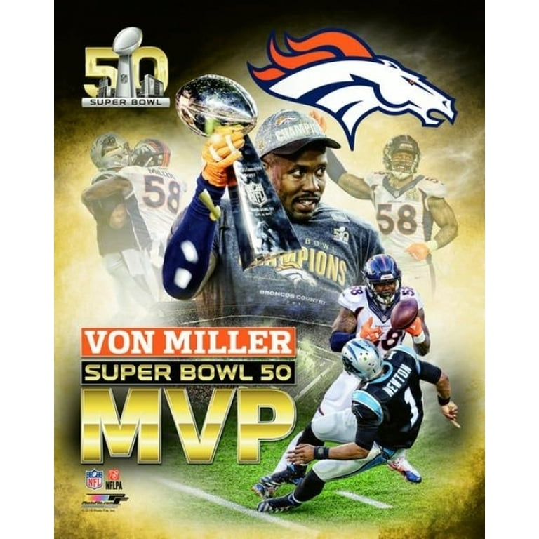 Von Miller Super Bowl 50 MVP Portrait Plus Photo Print - Item #  VARPFSAAST041 