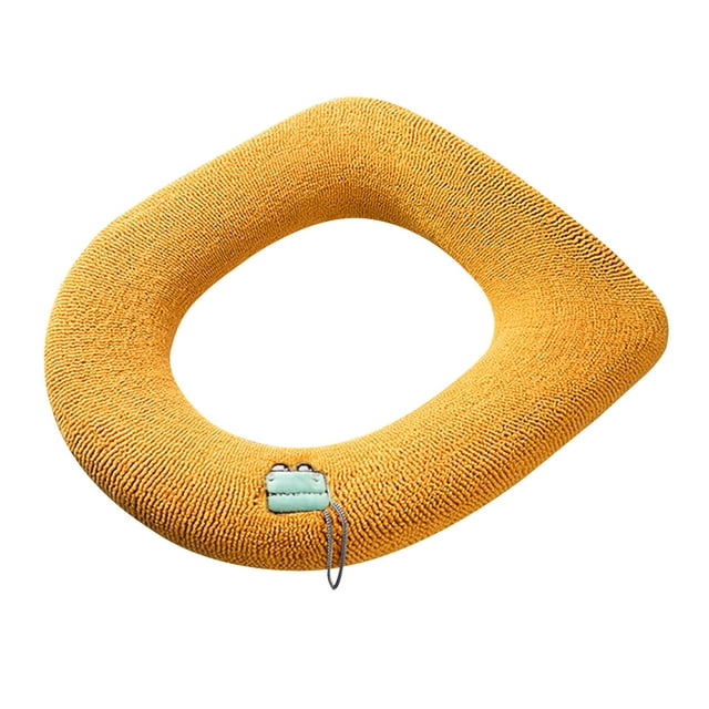 Fiudx Cojín para Asiento de Inodoro, Diseño Suave y Grueso, Funda de Punto Cálida y Cómoda, Protección Higiénica para El Invierno, Apto para Todo Tipo de Inodoros, Lavable y Fácil de Limpiar, Tamaño