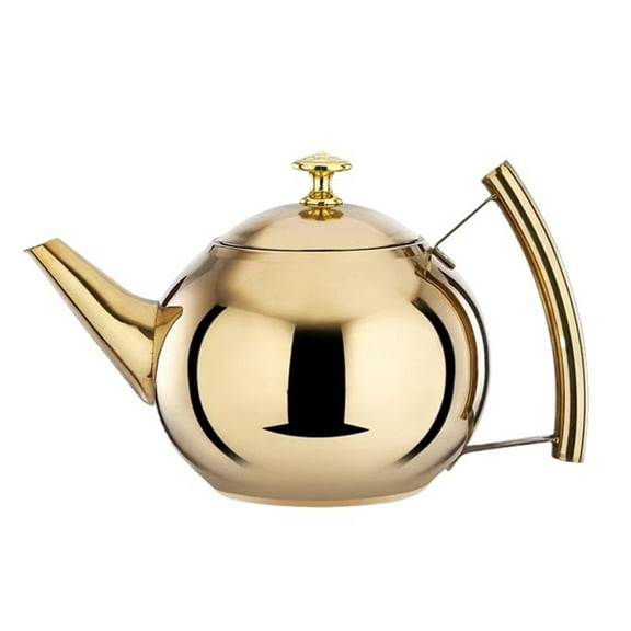 Stainless Steel Teapot, Stainless Steel Teapot with Lid, Teapot with Infusers, Coffee Pot Kettle with Filter, Tea Strainer for Loose Leaf Tea and Blooming Tea