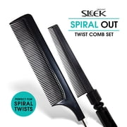 Sleek Twist Comb/Rat Tail Comb Set