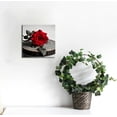 thumbnail image 2 of Nawypu Canvas Wall Art Red Rose Painting Bathroom Accessories,Black and White Wall Art Flower Pictures Canvas Print Artwork for Living Room Bedroom Home Decorations 16x16 inch, 2 of 4