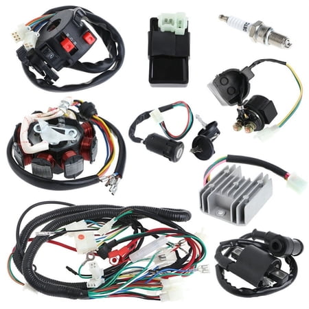 Motorcycle Stator CDI Coil Electric Wiring Harness Wire Loom Assembly 125-250CC