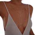 thumbnail image 2 of Cadena de cuerpo de bikini de playa con lentejuelas sexy para mujer, 2 of 2