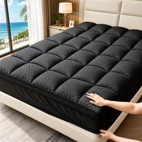 Summer Mattress Topper,Cool And Extra Soft, Tightly Quilted And Snug,Machine Washable, Deep Pocket 8-21 Inches With High Stretch