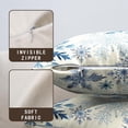 thumbnail image 6 of Set of 2 Winter Snowflake Pillow Covers Blue Christmas Decorative Throw Pillow Cases 16x16 Inch Farmhouse Xmas Holiday Outdoor Cotton Linen Pillowcase for Living Room Couch Sofa Decor, 6 of 6