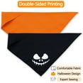 thumbnail image 3 of Halloween Pumpkin Face Dog Bandanas Reversible Large 2 Pack, Halloween Spooky Adjustable Triangle Scarves for Small Medium Large Extra Large Dogs Pets, 3 of 6