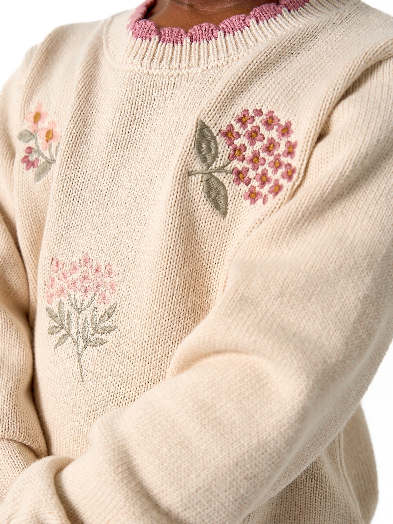 Modern Moments by Gerber Toddler Girl Textural Sweater, Sizes 12 Months - 5T