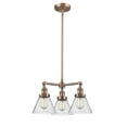 thumbnail image 6 of Innovations Lighting 207 Large Cone Cone 3 Light 22" Wide Commercial Chandelier - Black /, 6 of 7