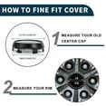 thumbnail image 4 of Unique Bargains Wheel Center Caps Hub Caps Rim Center Caps OD: 68mm/2.68" Black 1 Pc Universal, 4 of 6