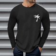 thumbnail image 5 of Caqnni Long Sleeve T-Shirt Men's Cotton Tee 3D Printing Geometric Pattern Relaxed Fit T-Shirt (Z01-Black,M), 5 of 5
