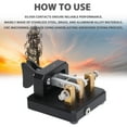 thumbnail image 4 of Morse Code Key Double Paddle Morse Code Key Stainless Steel Automatic Morse  Experiment, 4 of 8