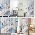 thumbnail image 6 of Grey Mountain Fabric Shower Curtain Gold Modern Art Washable Shower Curtains for Bathroom, Waterproof Bath Curtain with Hooks Home Decor 72x72in, 6 of 8