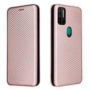 SZCINSENforUlefoneNote11PCase,LuxuryCarbonFiberPUandTPUHybridCaseFullProtectionShockproofFlipCaseCoverforUlefoneNote11P(Color:Pink)